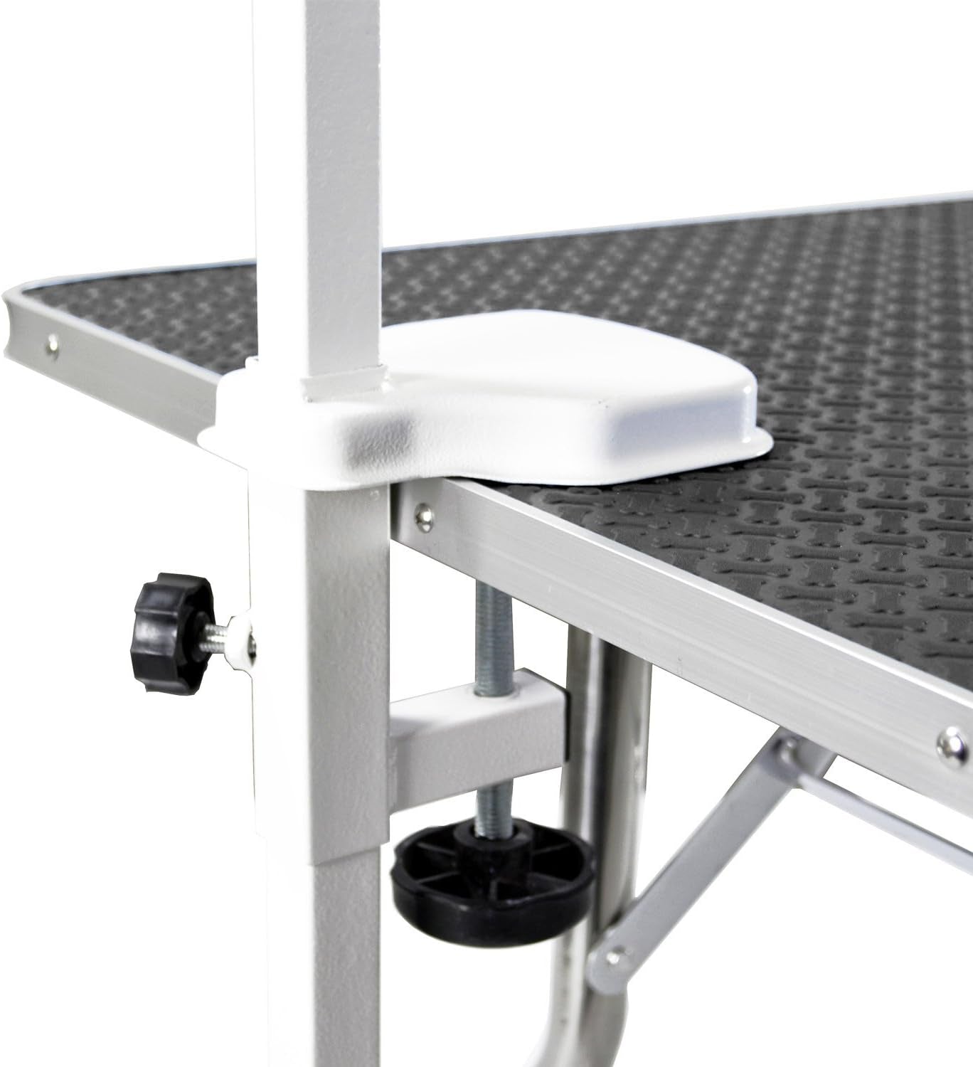 Flying Pig 32" Small Size Heavy Duty Stainless Steel Frame Foldable Dog Pet Grooming Table (32"X21", Black)